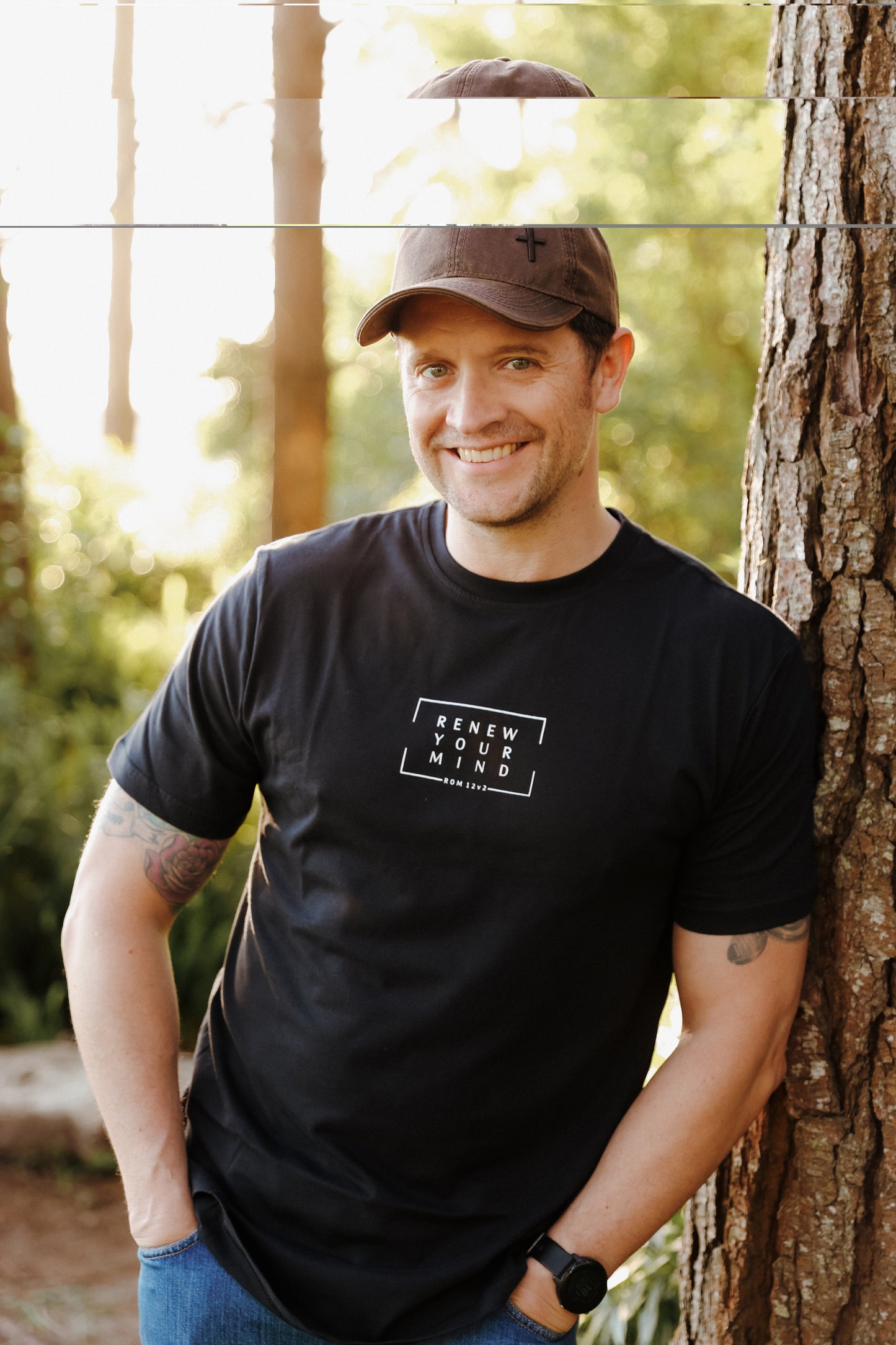 Cross - Christian Cap (Brown Oilskin)