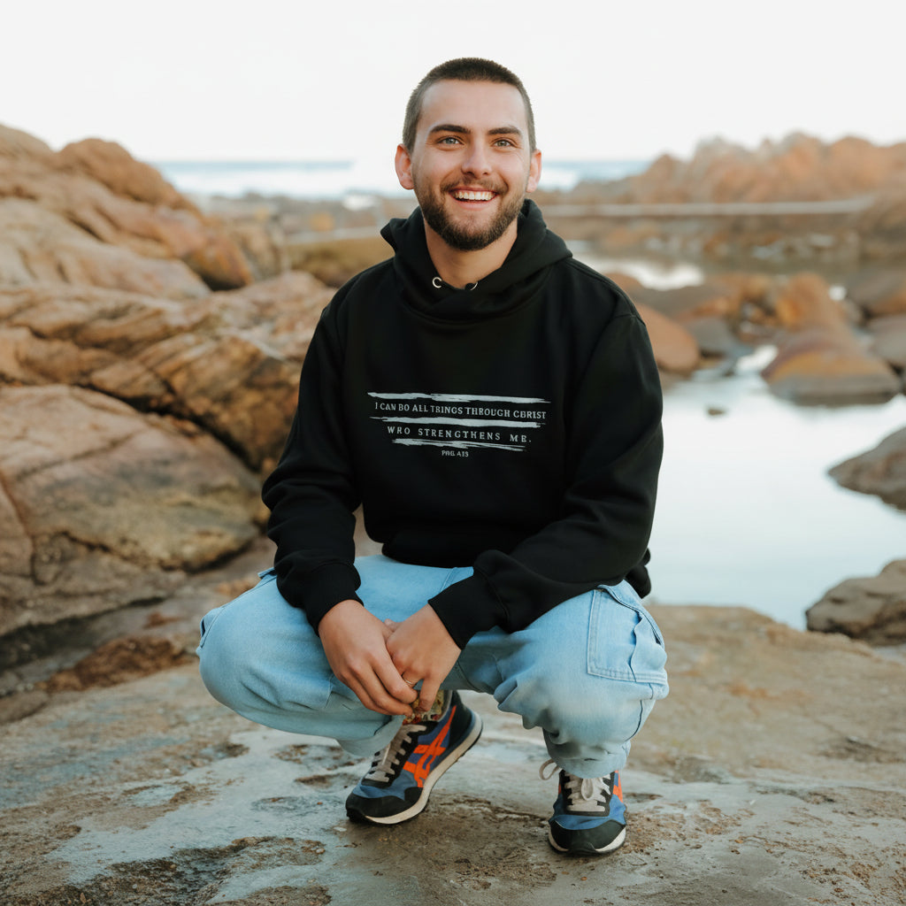 I can do all things - Premium Christian Hoodie (Black)