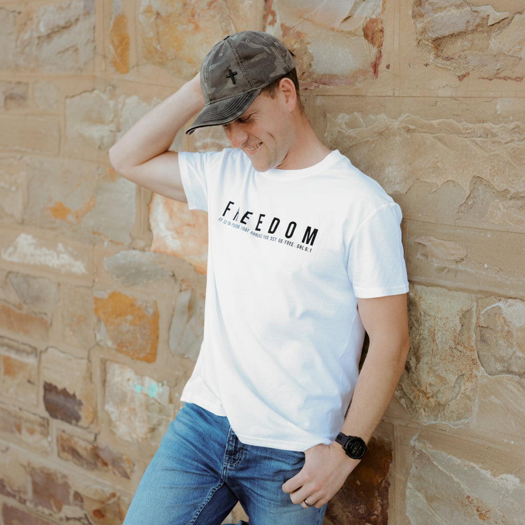 Cross - Christian Cap (Camo Charcoal Oilskin)