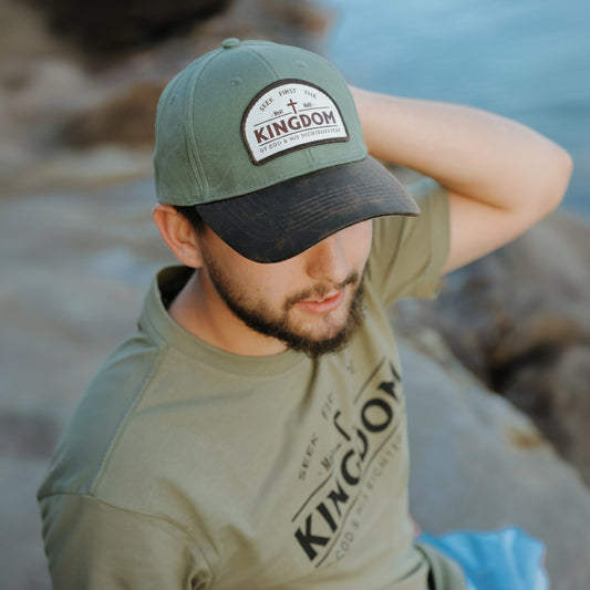 Seek first the Kingdom of God - Two-Tone Waxed Oilskin (Olive)