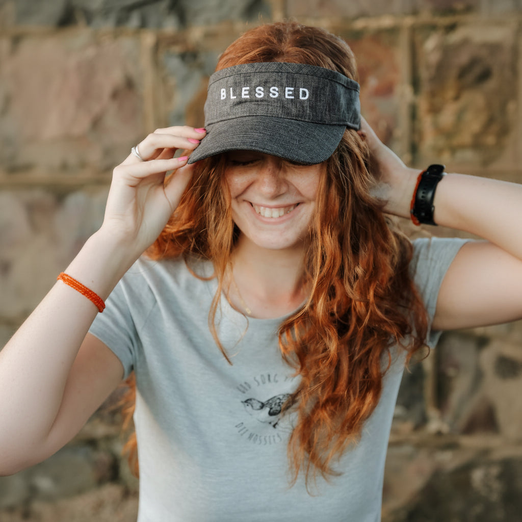 Blessed - Christian Visor (Heather Charcoal)