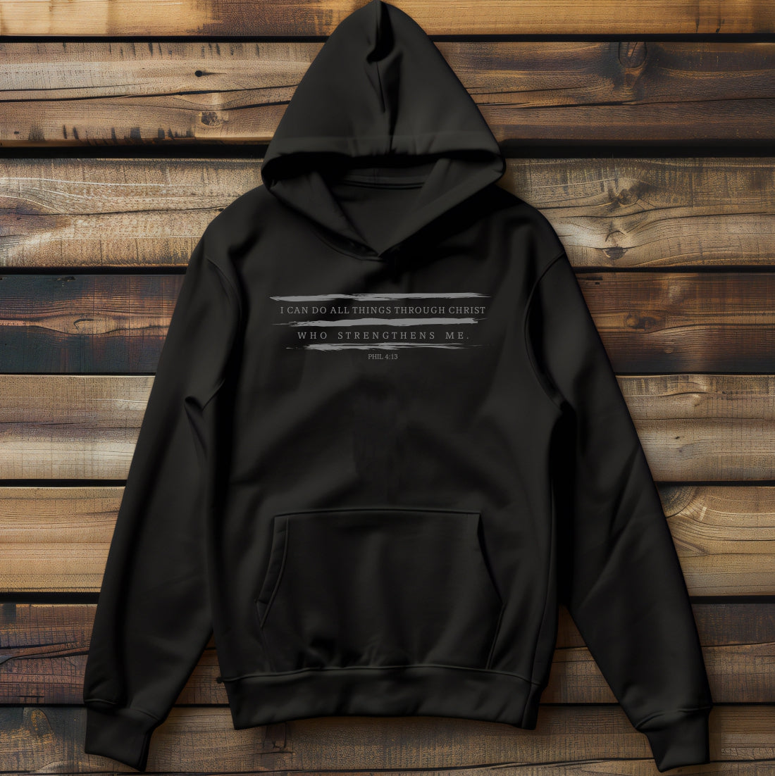 I can do all things - Premium Christian Hoodie (Black)