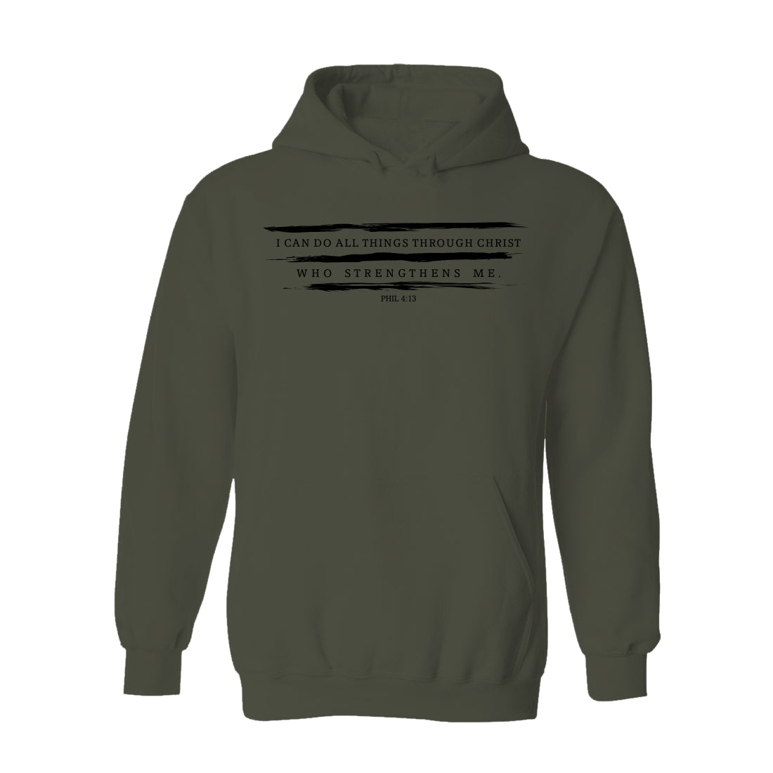 I can do all things - Christian Hoodie (Olive)