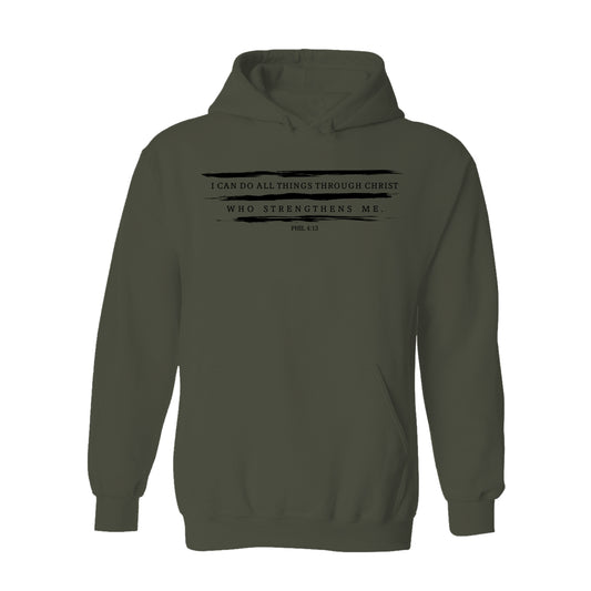 I can do all things - Christian Hoodie (Olive)