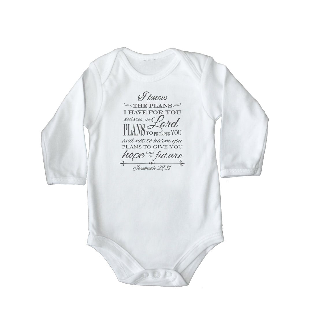 I know the Plans - Christian Onesie (White)