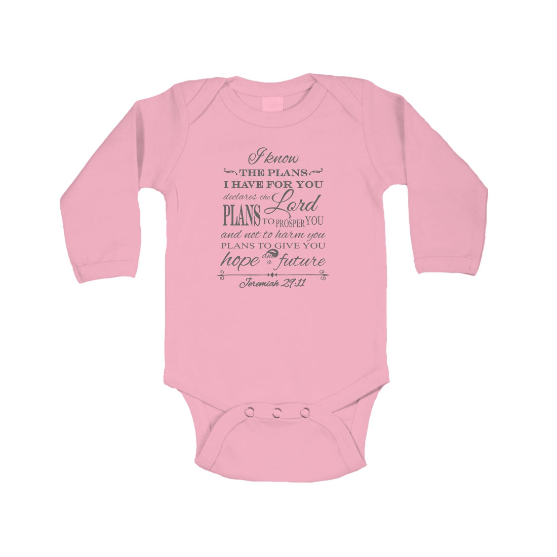 I know the Plans I have for you - Christian Baby Onesie (Pink)