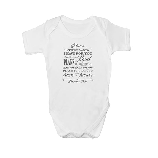 I know the Plans - Christian Onesie (White)