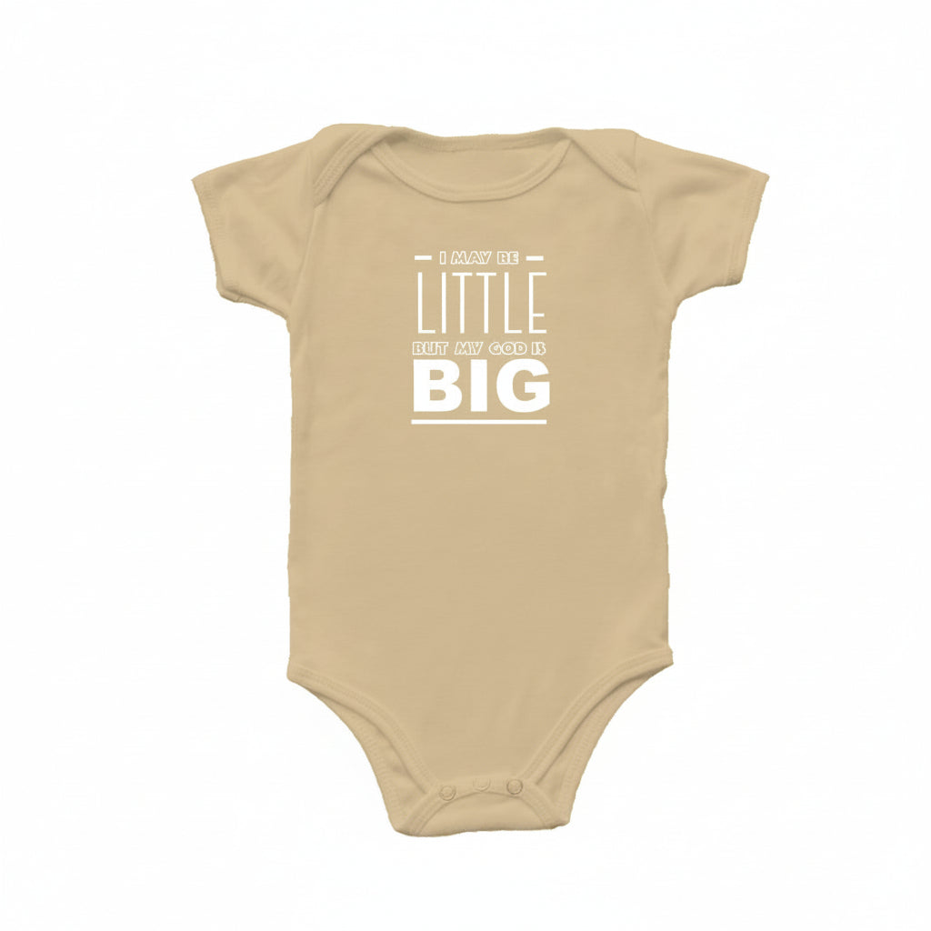 Man of God - Christian Baby Onesie (Beige SS)