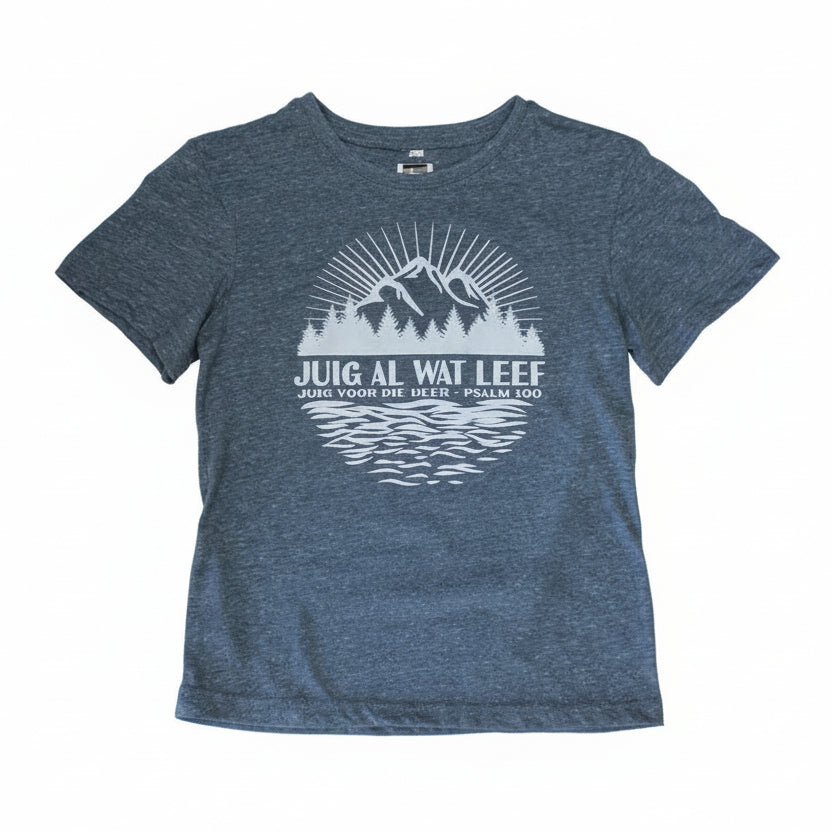 6-7 Juig al wat leef - Christian Kids t-shirt - (Navy)