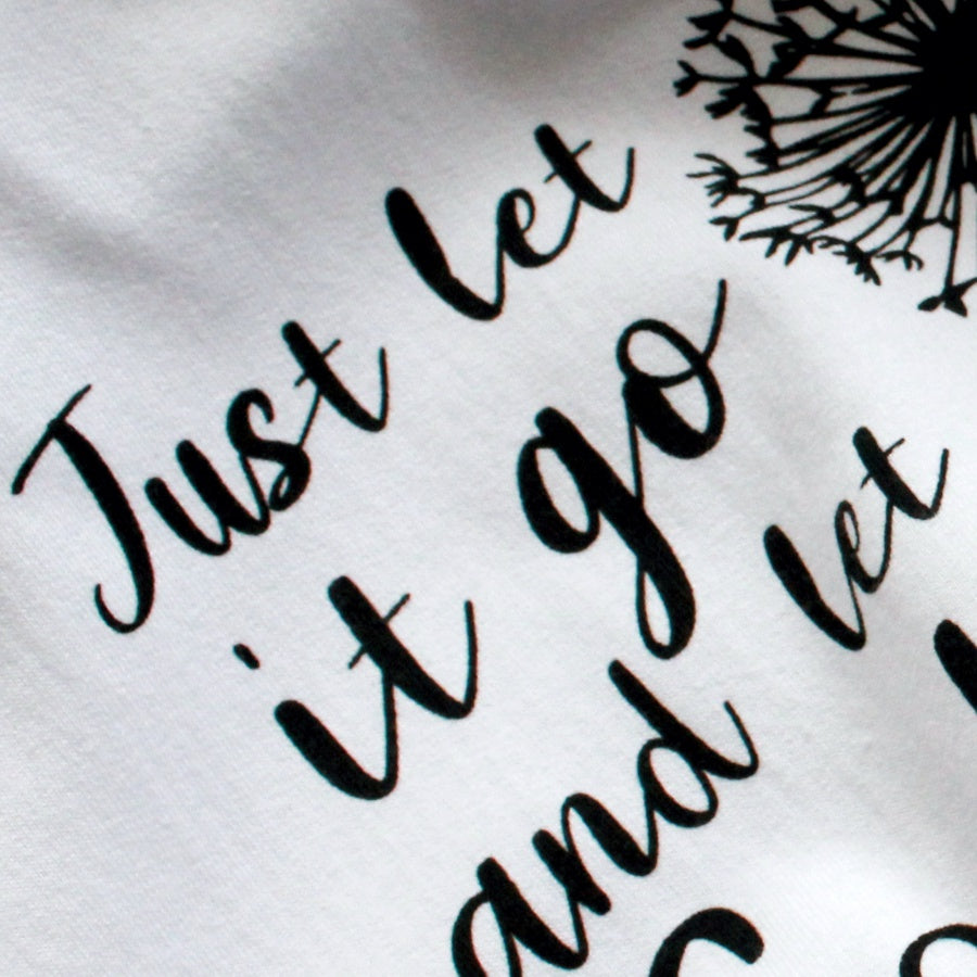 Just let it go and let God - Christian Ladies Long Sleeve (white)