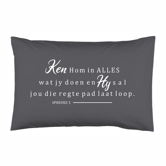 Ken Hom in alles - Christian Pillowcase (Charcoal)