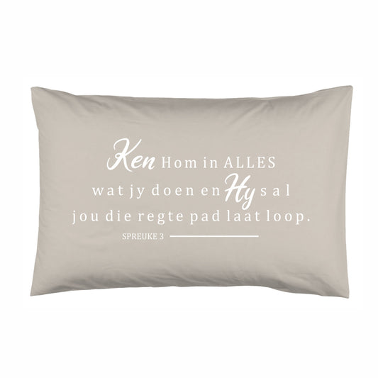 Ken Hom in alles - Christian Pillowcase (Stone)