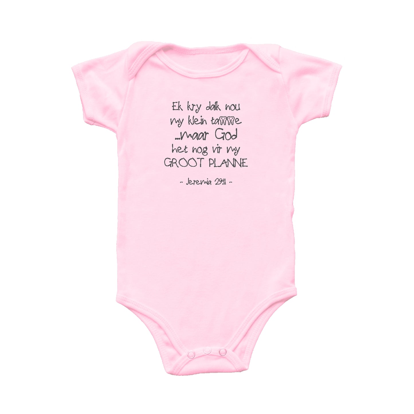 Groot Planne - Christian Baby Onesie (Pink)