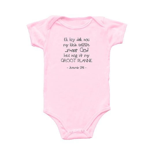 Groot Planne - Christian Baby Onesie (Pink)