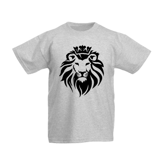 Lion of Judah – Christian Kids T shirt (Grey Melange)