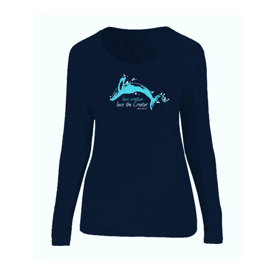 Love Creation - Christian Ladies  Long Sleeve (Navy)
