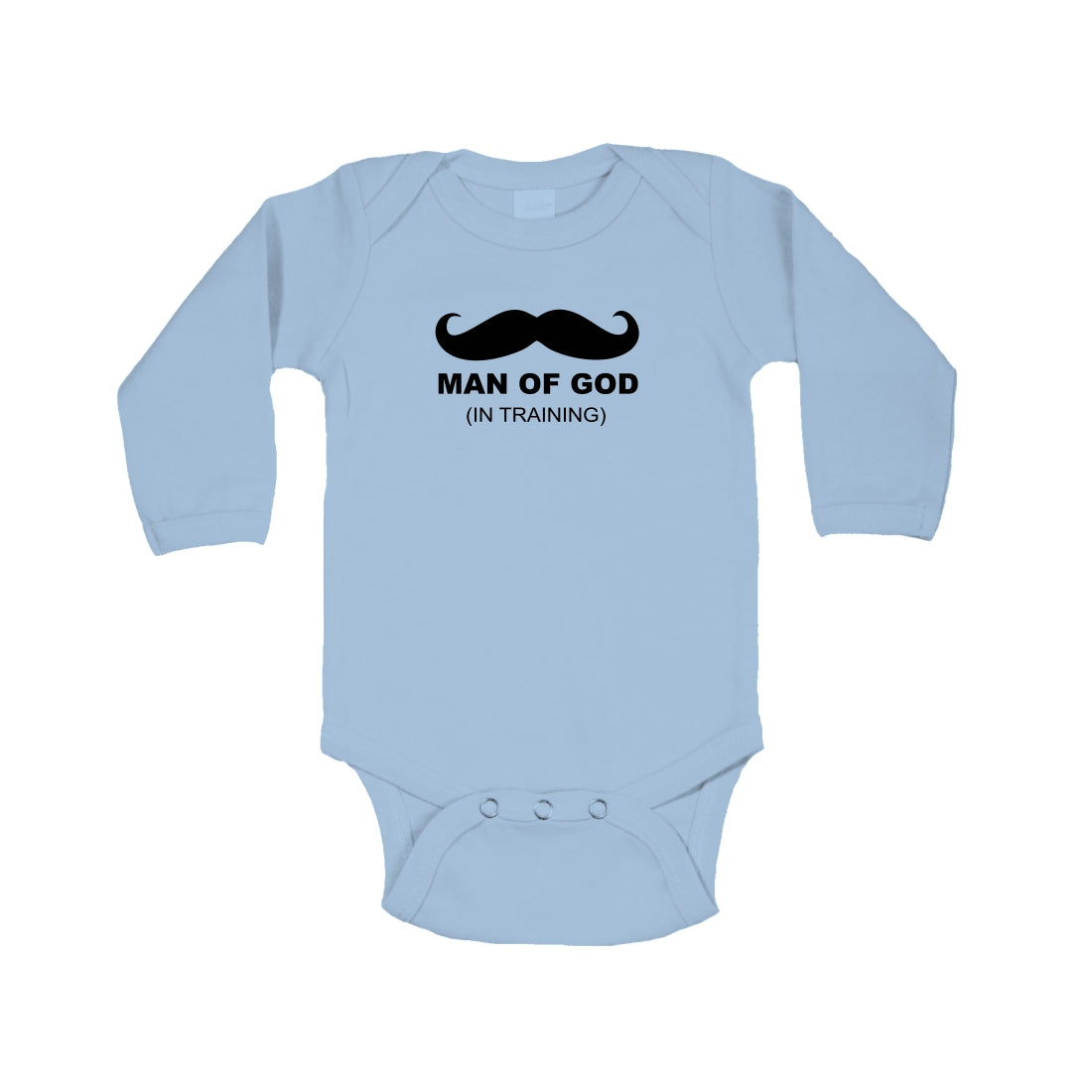 Man of God - Christian Baby Onesie (Blue LS)