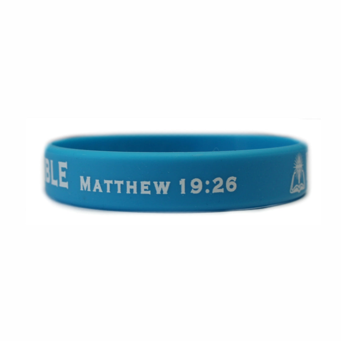 With God, all things are possible - Silicone Bands (Blue)