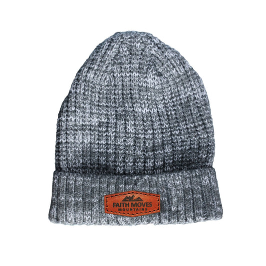 Faith moves Mountains  - Christian Beanie (Grey Melange)