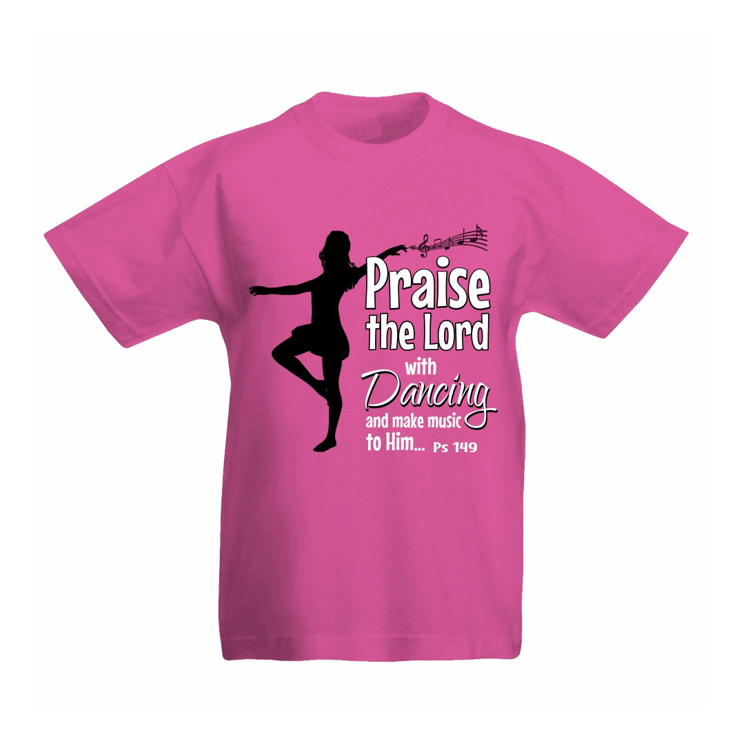 5-6yr Praise the Lord - Christian kids t-shirt - (Pink)