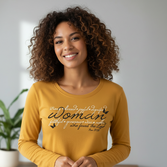 Prov 31 - Christian Ladies Long Sleeve (Mustard)
