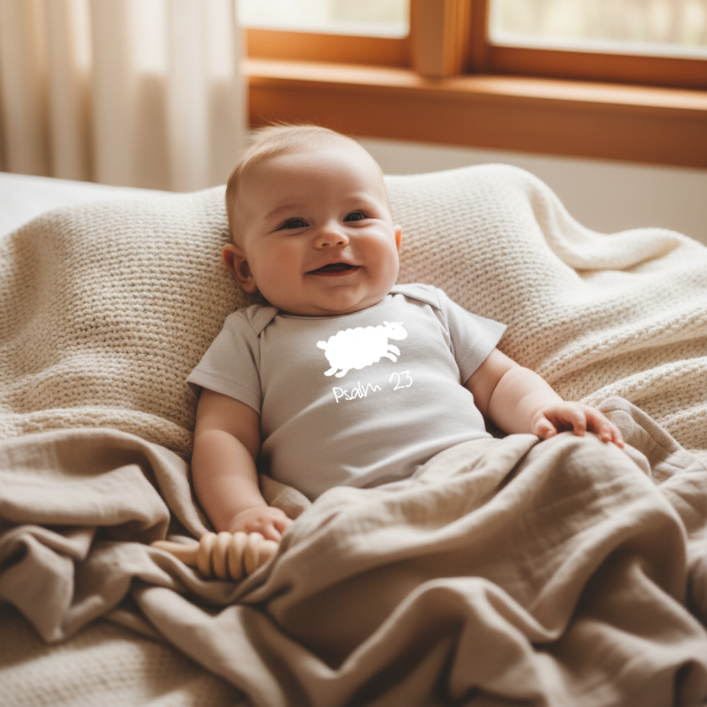 Psalm 23 - Christian Onesie (Beige SS)