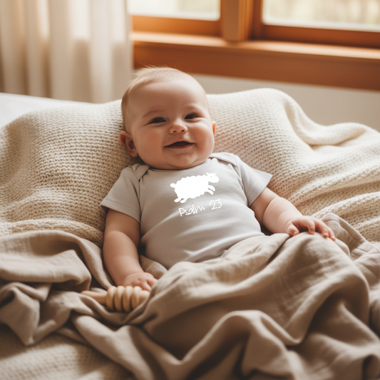 Psalm 23 - Christian Onesie (Beige SS)