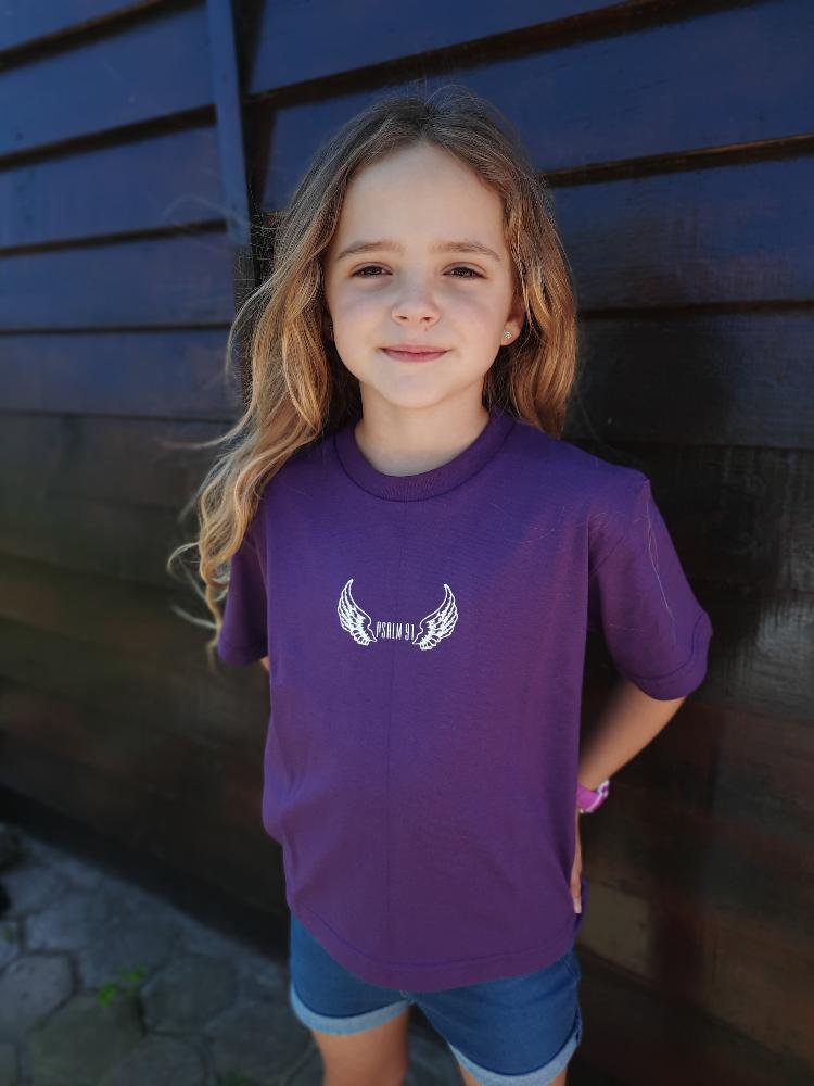 Purple Psalm 91 Christian Kids T shirt for girls