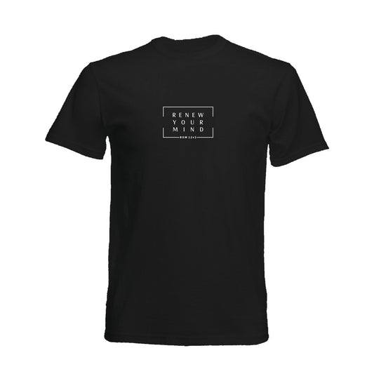 Renew your mind - Christian Premium T-shirt (Black)