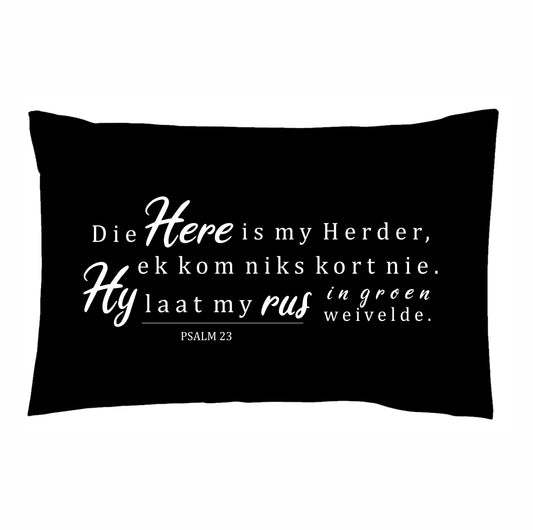 Rus in groen weivelde - Christian Pillowcase (Black)