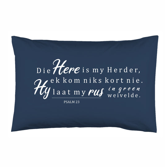 Rus in groen weivelde - Christian Pillowcase (Dark Blue)