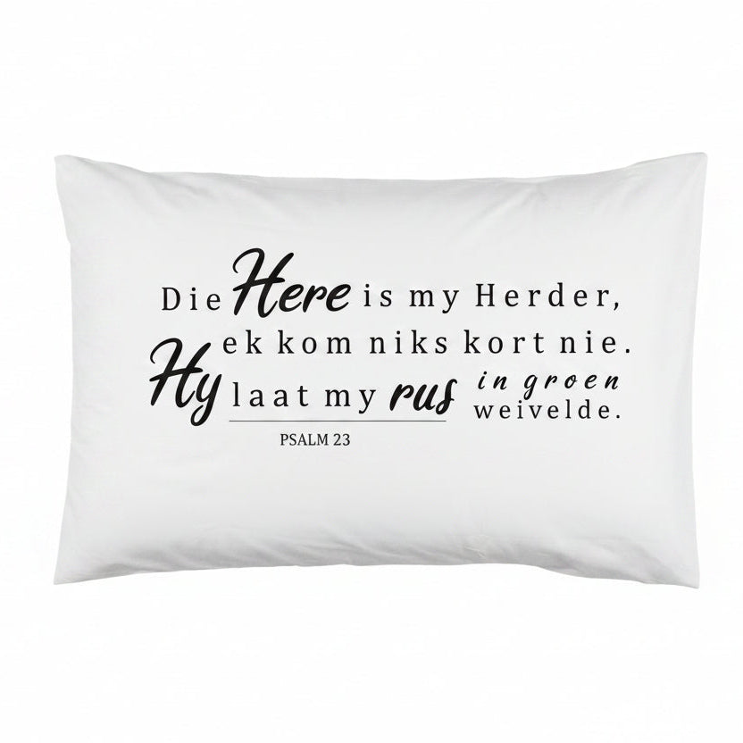 Die Here is my Herder - Christian Pillowcase (White)