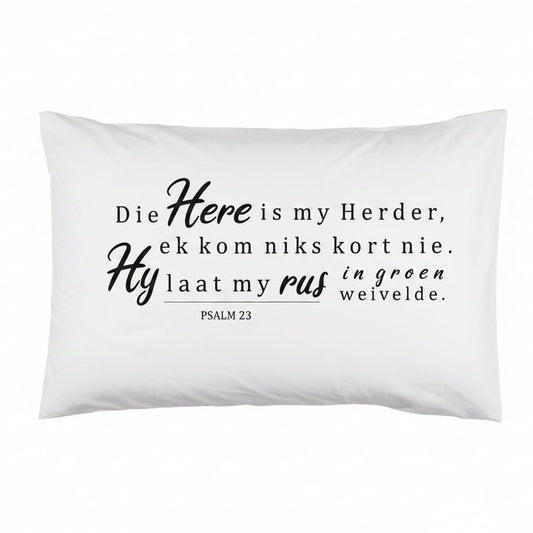 Die Here is my Herder - Christian Pillowcase (White)