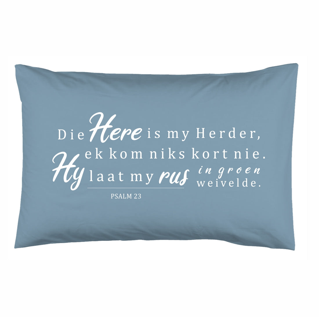 Rus in groen weivelde - Christian Pillowcase (Blue)