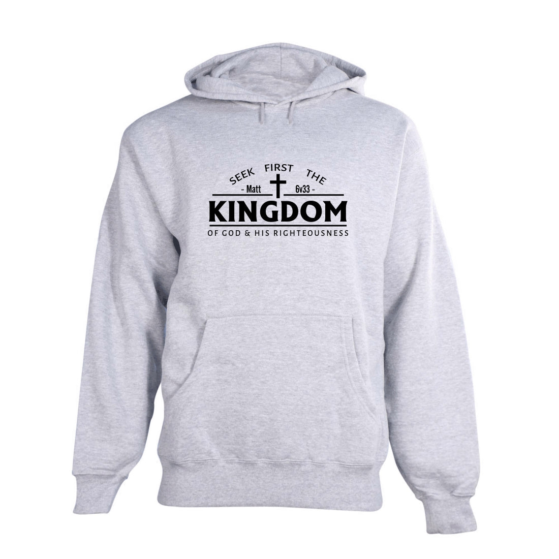Seek first the Kingdom of God – Christian Hoodie (Grey)