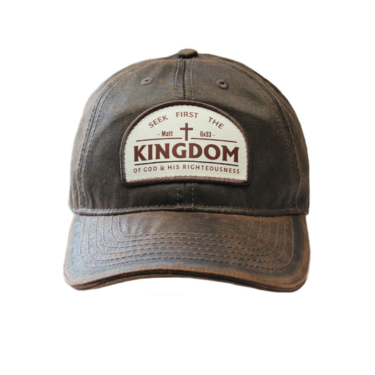 Seek first the Kingdom of God - Brown Oilskin