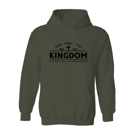 Seek first the Kingdom of God – Christian Hoody (Olive)