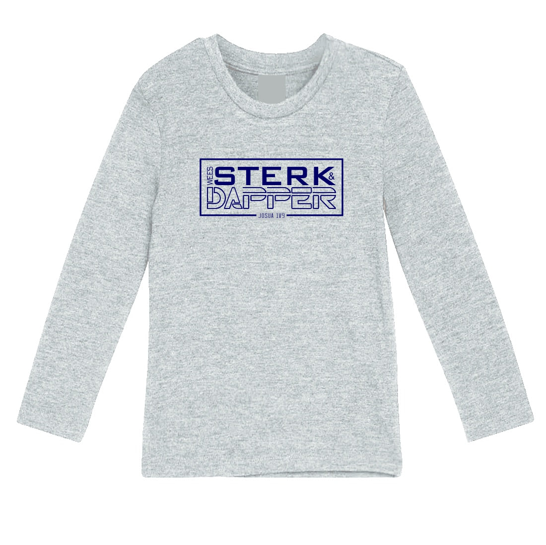 Wees Sterk en Dapper - Christian Kids T-shirt (Grey)