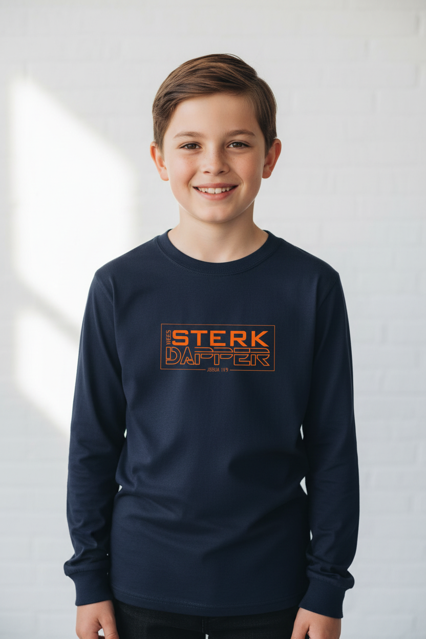 Sterk & Dapper – Christian Kids Long Sleeve  (Navy)