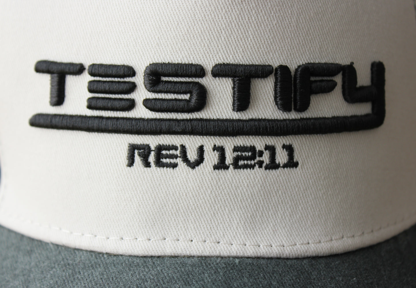 Testify - Christian Cap (Olive and Stone)