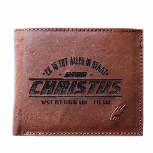Tot alles in staat - Christian Brown Bi-Fold Zip Around Leather Wallet