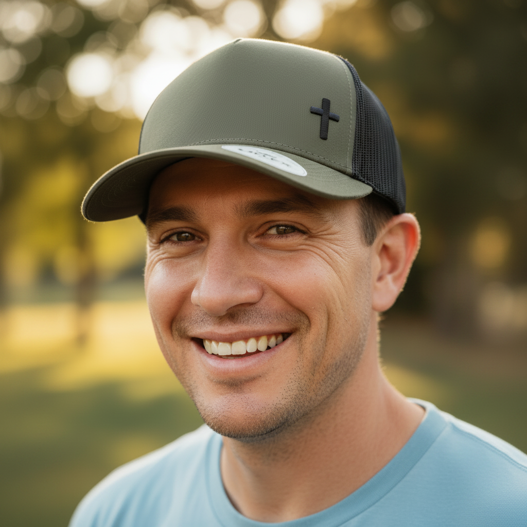 Uflex – Christian Trucker Cap (Khaki & Black)