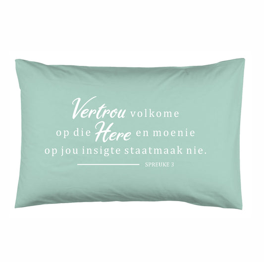 Vertrou Volkome - Christian Pillowcase (Mint)