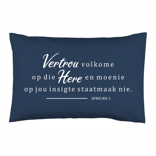 Vertrou Volkome - Christian Pillowcase (Navy)