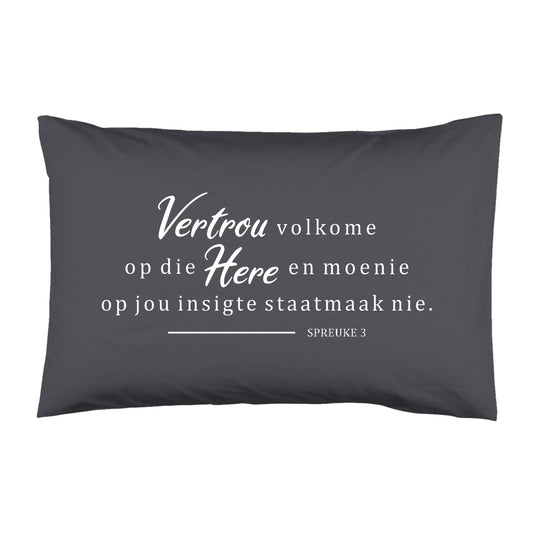 Vetrou Volkome - Christian Pillowcase (Charcoal)