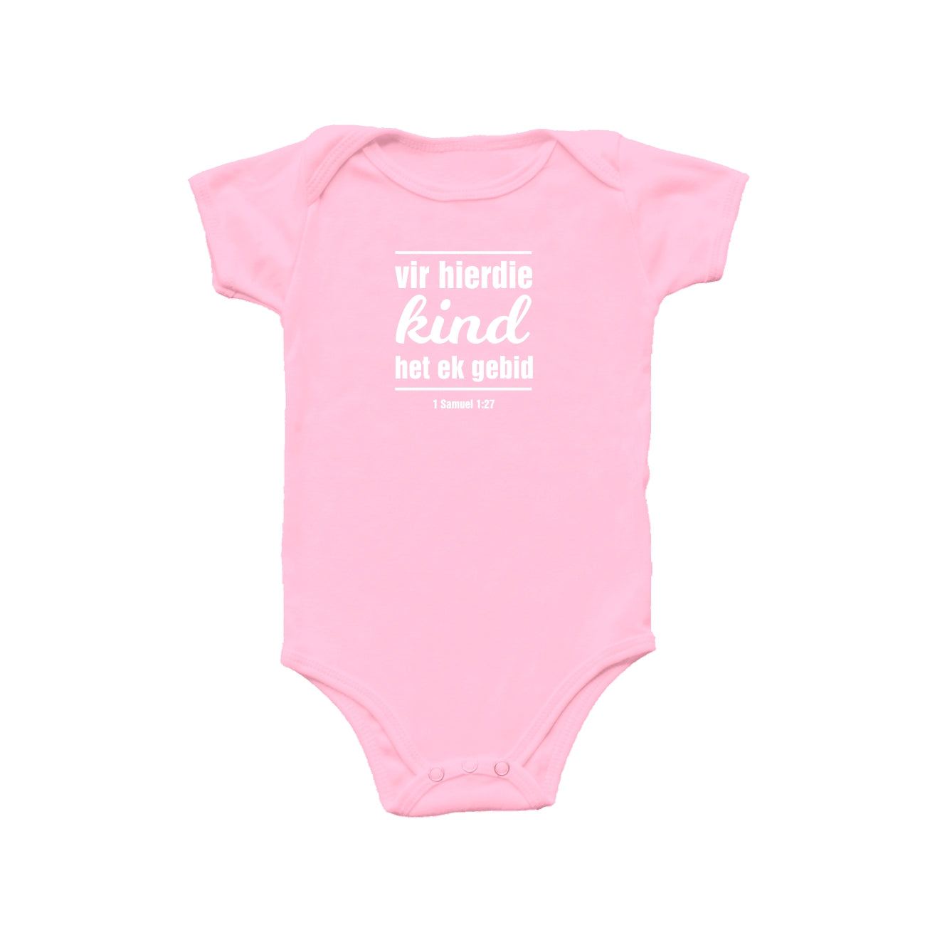 Vir hierdie kind het ek gebid - Christian Baby Onesie (Pink)