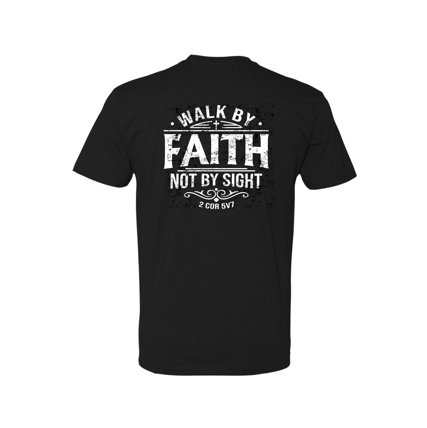 Walk by Faith Not by Sight - Premium Christian T-shirt (Black)