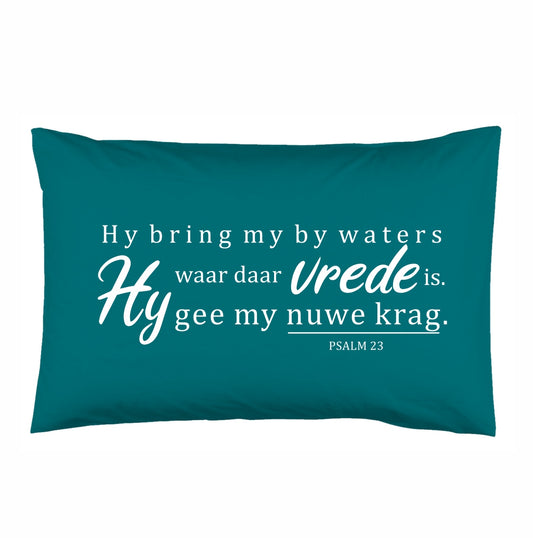 Waters van Vrede - Christian Pillowcase (Turquoise)