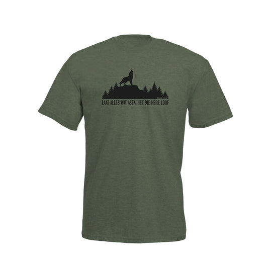 XS, S- Laat alles die Here Loof - Christian t-shirt -(Green Mel)