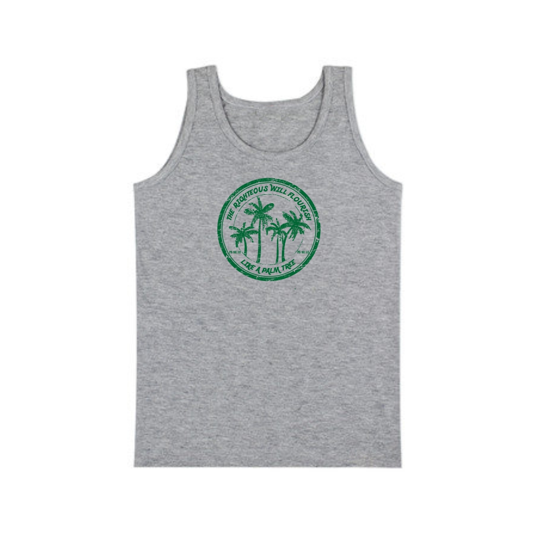 2-6yr Palm Tree - Christian Kids Vest (Grey Melange) | ITG Clothing